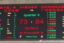 73-84不敌广州朗肽海本队 辽篮俱乐部杯赛征程就此止步