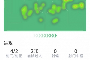 麦卡利斯特本场数据：梅开二度，4射2正，1次失良机，3抢断