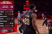 花球点不准！米切尔两底角合计10中9拿到24分落后克尼佩尔
