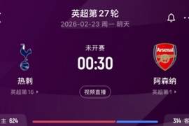 阿森纳近7次联赛与热刺交手保持不败,最近4战全胜