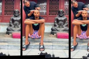 ?笑死！转播方介绍文班少林寺经历 紧接着放了个驱逐肘击画面